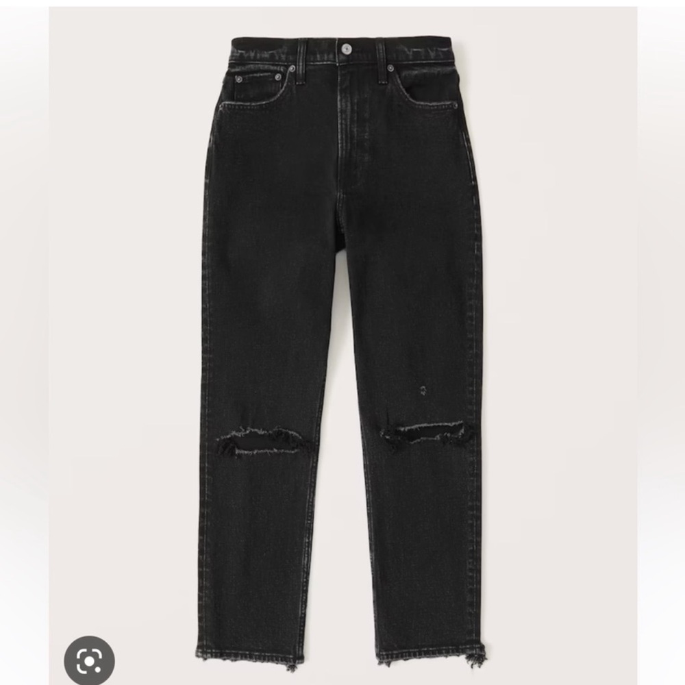 Abercrombie & Fitch Curve Love High Rise Mom Jeans 27S